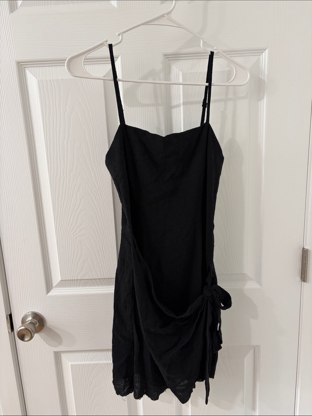 Lulu's Black Tie-Side Mini Dress